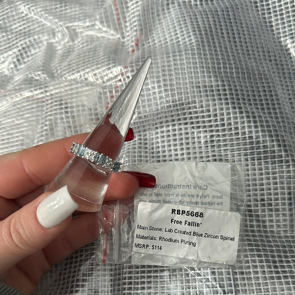 RBP5668 Blue Zircon Spinel Ring